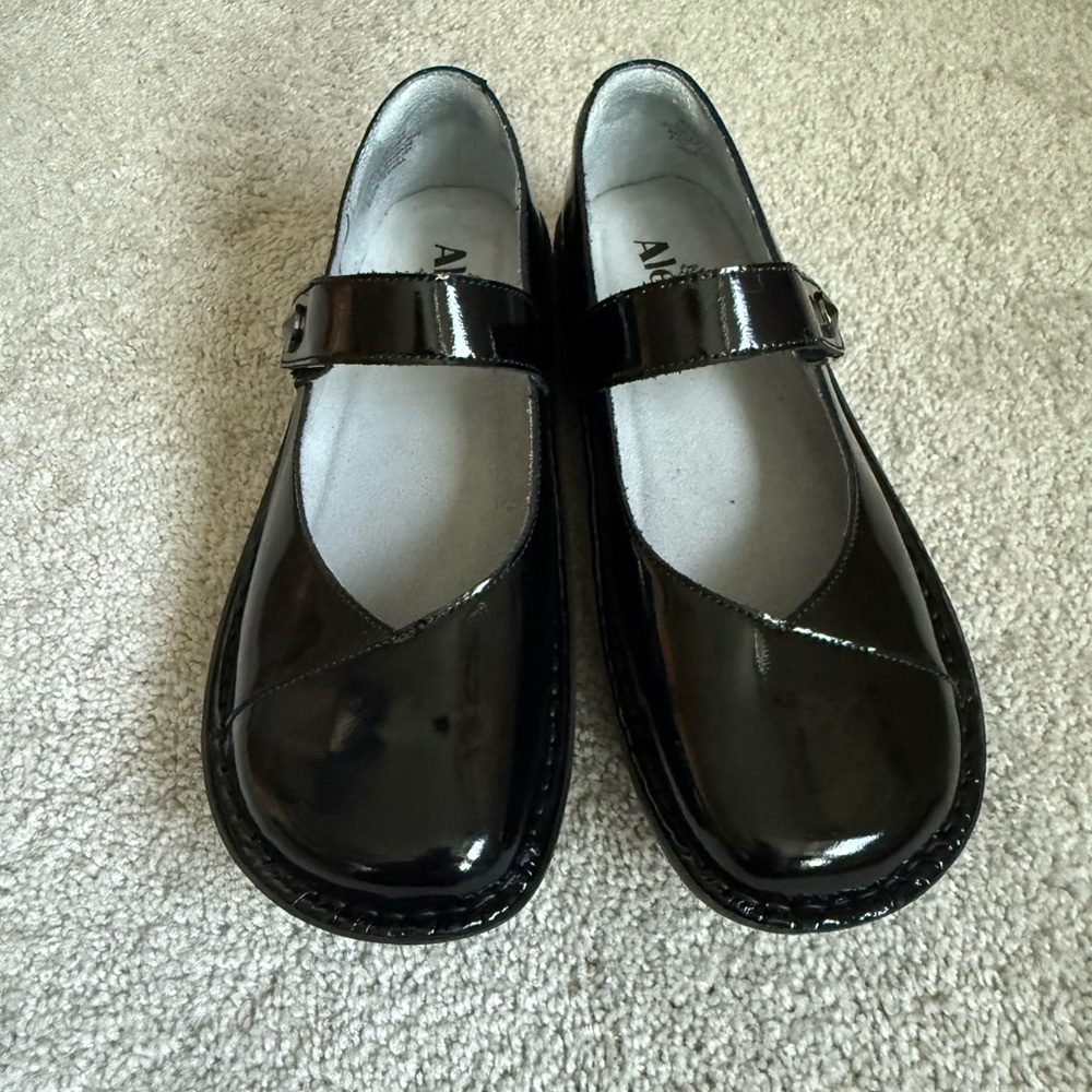 Alegria Black Dress Shoes Patent Leather Mary Jane